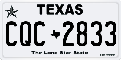 TX license plate CQC2833