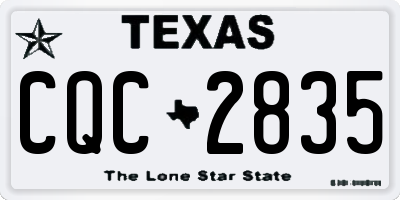 TX license plate CQC2835