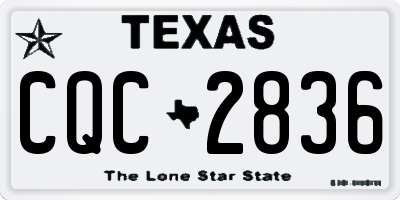 TX license plate CQC2836