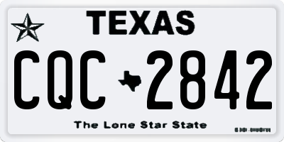 TX license plate CQC2842