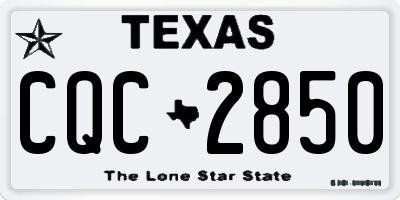 TX license plate CQC2850