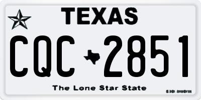 TX license plate CQC2851