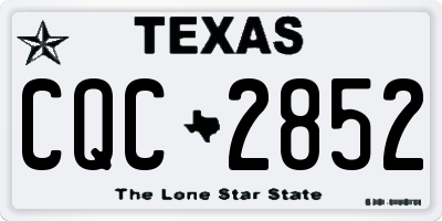 TX license plate CQC2852