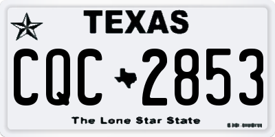 TX license plate CQC2853