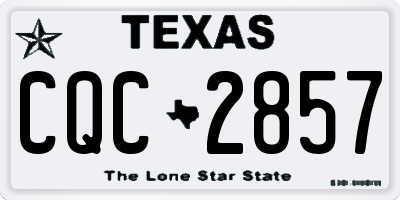 TX license plate CQC2857