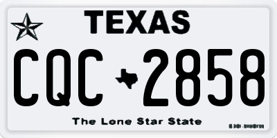 TX license plate CQC2858