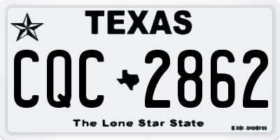 TX license plate CQC2862