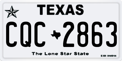 TX license plate CQC2863