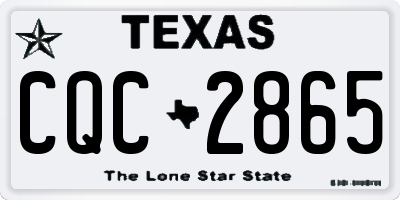 TX license plate CQC2865