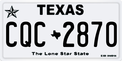 TX license plate CQC2870