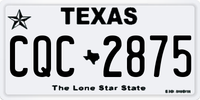 TX license plate CQC2875