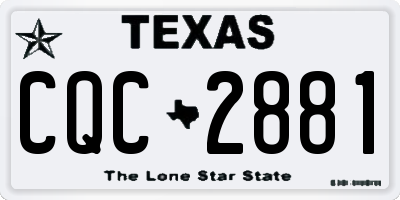 TX license plate CQC2881