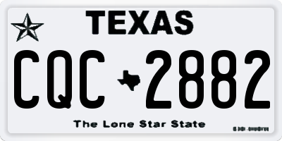 TX license plate CQC2882