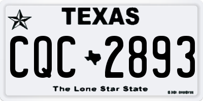 TX license plate CQC2893