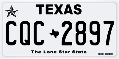 TX license plate CQC2897