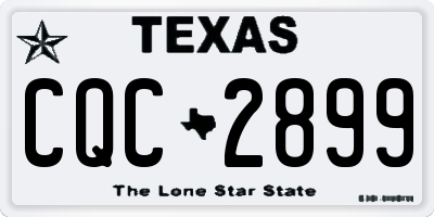 TX license plate CQC2899