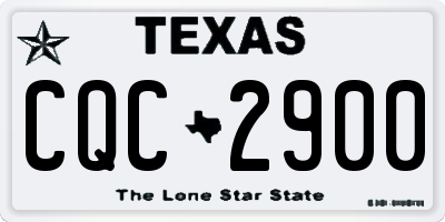 TX license plate CQC2900