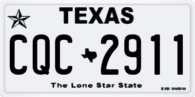 TX license plate CQC2911