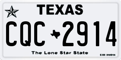 TX license plate CQC2914