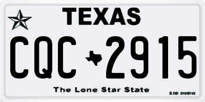 TX license plate CQC2915