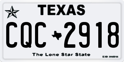 TX license plate CQC2918