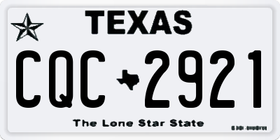 TX license plate CQC2921