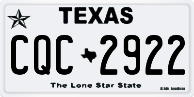 TX license plate CQC2922