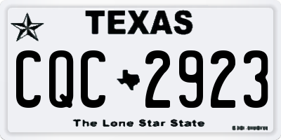 TX license plate CQC2923