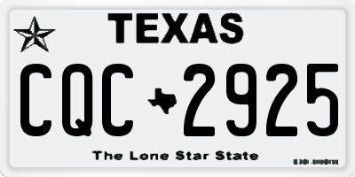 TX license plate CQC2925