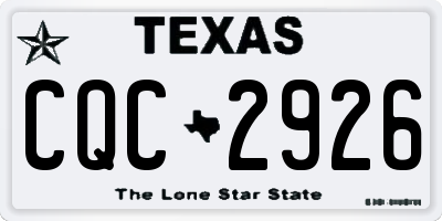 TX license plate CQC2926