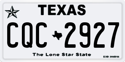 TX license plate CQC2927