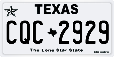 TX license plate CQC2929