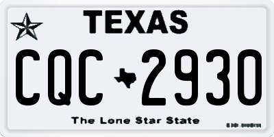 TX license plate CQC2930