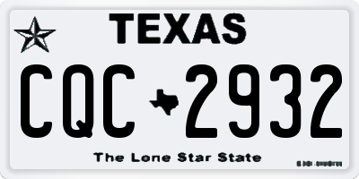 TX license plate CQC2932