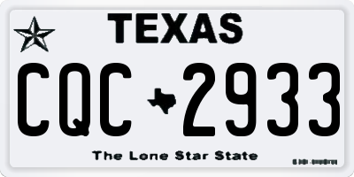 TX license plate CQC2933