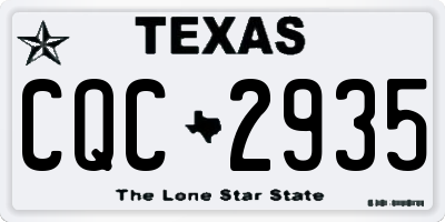 TX license plate CQC2935