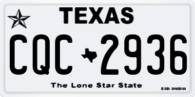 TX license plate CQC2936