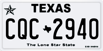 TX license plate CQC2940