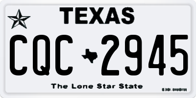 TX license plate CQC2945