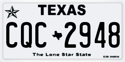 TX license plate CQC2948