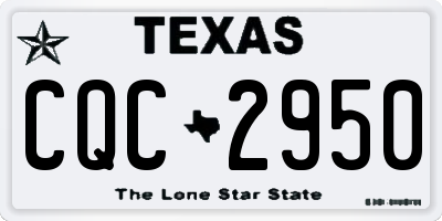 TX license plate CQC2950