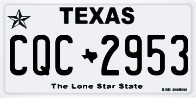 TX license plate CQC2953