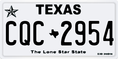 TX license plate CQC2954