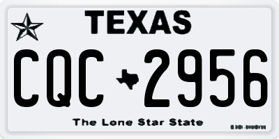TX license plate CQC2956