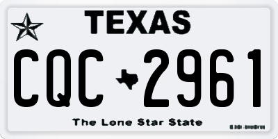 TX license plate CQC2961