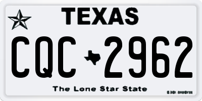 TX license plate CQC2962