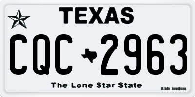 TX license plate CQC2963