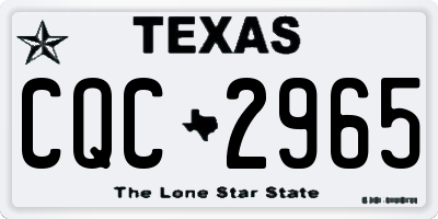 TX license plate CQC2965