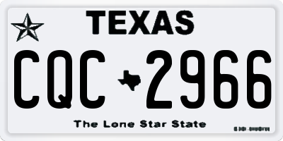 TX license plate CQC2966