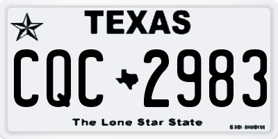 TX license plate CQC2983